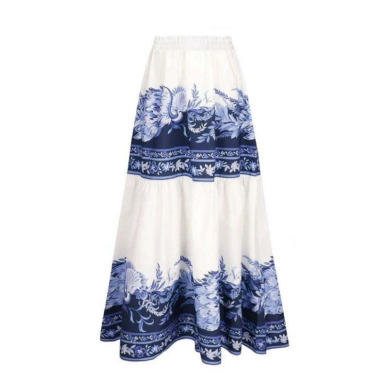 New Swimsuit High-End Design 2Pcs Floral Print Ruffle Slimming Holiday Sexy Hot Spring One Piece Swimsuit for Women