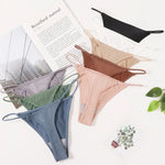3Pcs/Set Women Panties G-String Seamless Underwear Low Rise Thongs Sexy Lingerie Female Thong G-String High Cut Panties