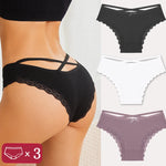 3Pcs Women Cotton Panties Seamless Hollow Sexy Design Unique Low Waist Women Panty Breathable Girl Underwear Soft Lingerie S-XL