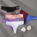 3Pcs/set Cotton Thongs Lace Bikini Underpants Women S-XL T-Back Underwear Ladies G-string Soft Thong Panties Female Lingerie New