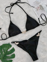 Scrunch Butt Rhinestone Diamond Bikini Female Swimsuit Women Thong Swimwear Two-pieces Bikini Set Mini Micro Bathing Suit Swim