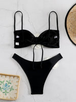 Sexy 3D Flower Micro Bikini 2024 Women Black White Patchwork Push Up Swimsuit Biquini Summer Bathing Suit Triangle Mini Swimwear