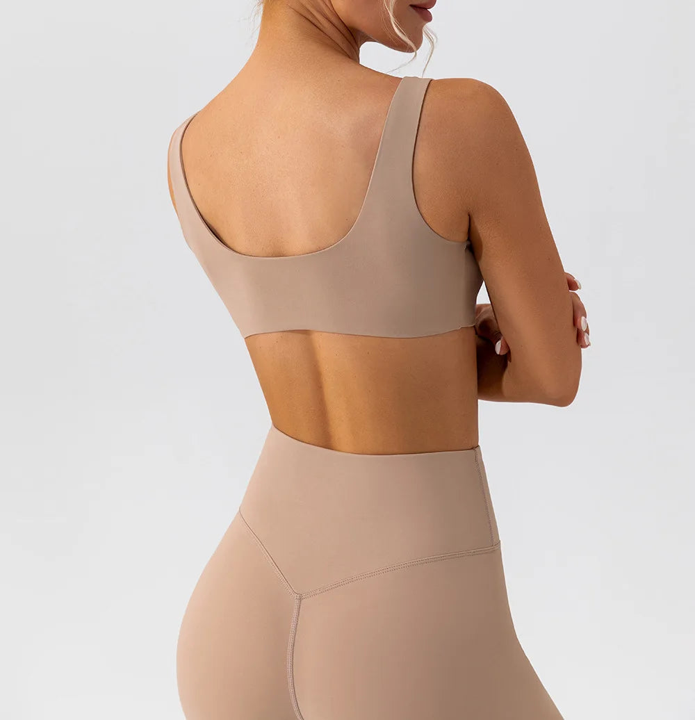 Women's Yoga Sport Bra Tight Fitting Gym Underwear Tops Scrunch Butt Booty Fitness Running Speed Drying Workout Sports Bra
