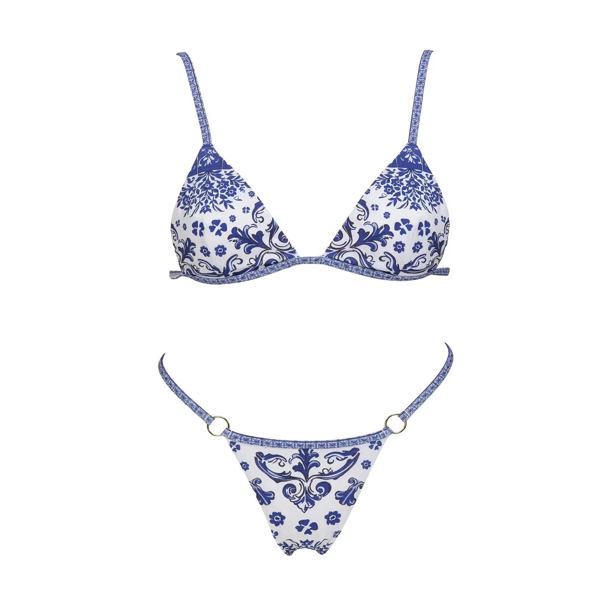 Retro 2Pcs One Piece Swimsuit Women Sexy Bikini Push Up Swimwear Female Halter Swim Suit Bandeau Biquini Beachwear Bathingsuit