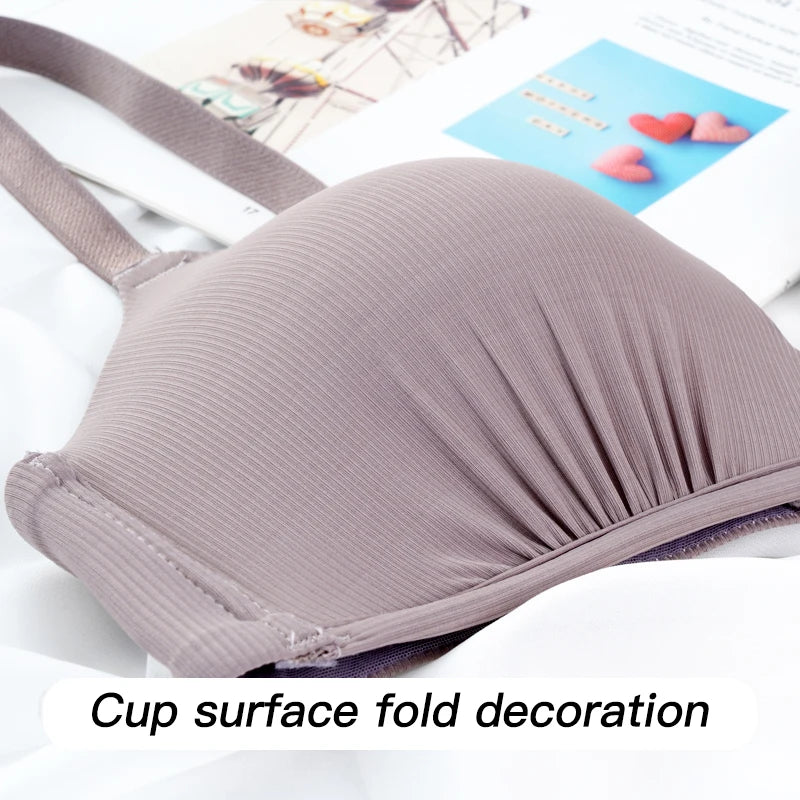 Seamless Bras for Women Push Up Bras No Wire Brassiere A B Cup Underwear Sexy Bralette Three Quarters(3/4 Cup)Lingerie