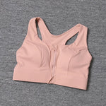 2026 NewFront Zipper Adjustment High Strength Shockproof Gathered Sexy Cross Back Workout Sports Bra For Women