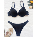 Sexy Underwired Bra Cup High Leg Cut Bikini Women Swimwear Female Swimsuit Two-Pieces Bikini Set Bather Bathing Suit Swim V3151