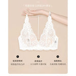 Sexy French Lace Strapless Bralette Summer Slimming Backless Front Button Adjustable Straps Pure Comfort S-XL MOYISU Sexy Tushy