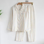 Cartoon Print Pajamas 2 Piece Long Sleeve Trousers Suit Women Soft Cotton Home Wear Summer New Sleepwear Pijamas Loungewear