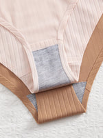 4Pcs Seamless Women Panties Ribbed High Waist Briefs Crotch Breathable Underwear Soft Stretchy Panties for Women