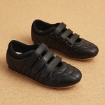Brand Designer Comfy Walking Cream Flat Sneakers Fashion Leisure Silver Casual Shoes Women Flats Chic Black Hook&Loop Mary Janes