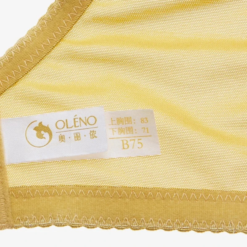 Oleno Elegant Lace Bras Underwear Small Bra Plus Size Wireless Adjustable Lace Women's Bra Breast Cover B C D E Cup Large Size