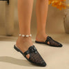 Summer white mesh fashionable slippers outdoor high-quality women's shoes 2026 new breathable and comfortable soft soled sandals