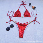 Micro Bikinis New Sexy Women Swimsuit Female Push Up Swimwear Solid Geen Bikini Set Bandeau Biquini Bathing Suit Beachwear