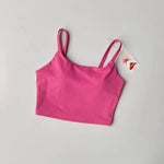 Women's yoga sports bra, small camisole vest integrated fixed gathering sports and fitness bra