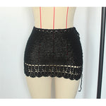 2026 Hollow Out Skirt Sarong Crochet Knitted Tunic Beach Cover Up Beach Wear Beachwear Female Women Cover-ups Beach Dress K8074