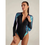 2026 Surfing Sport Swimsuit Long Sleeves Women One Piece SwimsuitSwimwear Solid Monokini Bathing Suit Tropical Bodysuit Female