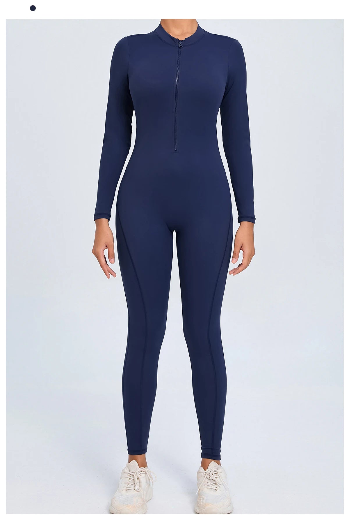 Women Sportwear Yoga Jumpsuit Zip Long Sleeve Back Open Outfit Fitness Tracksuit Tight One-piece Gym Overalls Sports Bodysuit