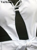 Knotted Backless Cut Out Halter One Piece Swimsuit Women Swimwear Female Monokini High Cut Bather Bathing Suit Swim Lady V3817