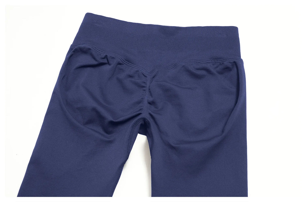 Summer Fitness Suit Women Seamless Hanging Neck Pleate Sports Bra Yoga Sets High Waist Wide Leg Leggings Running Athletic Wear