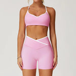 Sportswear Woman Gym Sports Bra Shorts Leggings 2 Piece Set Workout Naked Feeling Seamless Female Fitness Clothing Tracksuits