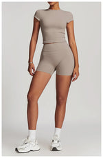 Yoga Set 2PCS Women Tracksuit Nude Feeling Workout Sets Gym Clothes Push Up Fitness Running Sportwear Sport Bra Leggings Suit