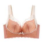 Thin WireFree Underwear Women Thin Style Large Chest Show Small Bra Gathered Adjusted Breast Closure No Steel Ring Bra 80-120CDE