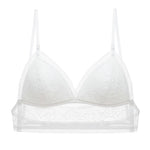 Sexy Lace Bra for Women Deep U Backless Bralette Triangular Soft Seamless Underwear Women Low Back Transparent Bras Tank Tops