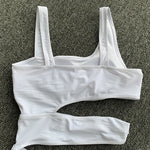 DEKA One Shoulder Swimsuit Women Swimwear Sexy Bikinis Female Biquini Hollowen Swim Suits Cut Out Bodysuit Bathingsuit Beachwear
