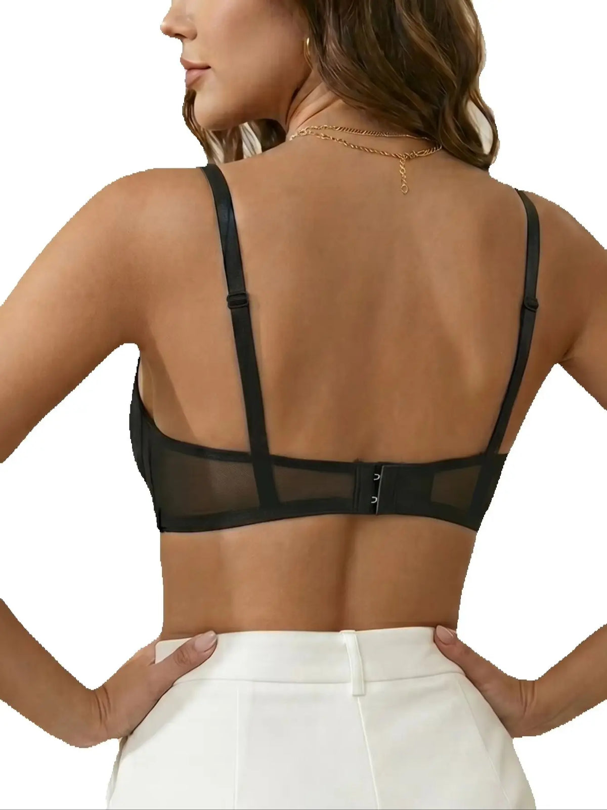 Thin Mesh Women Bra Solid Underwire Push up Bra Breathable Adjustable Straps Daily Lingerie