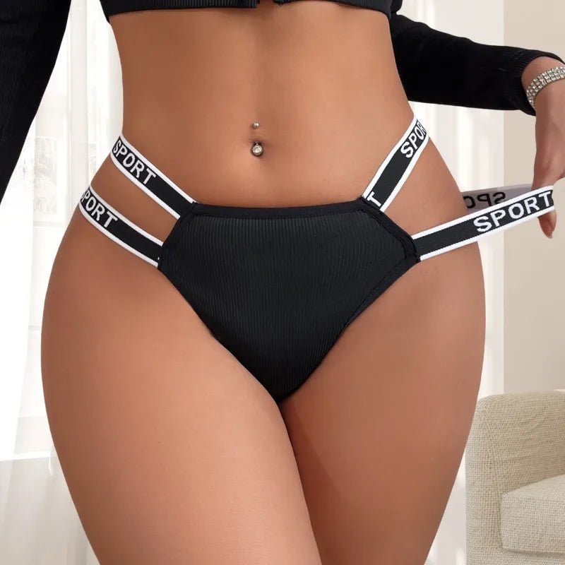 1pcs Letter Design Sexy Women G-string 2025 New Fashion Style Lingerie Breathable Women's Panties Female Underwear Lady Thongs