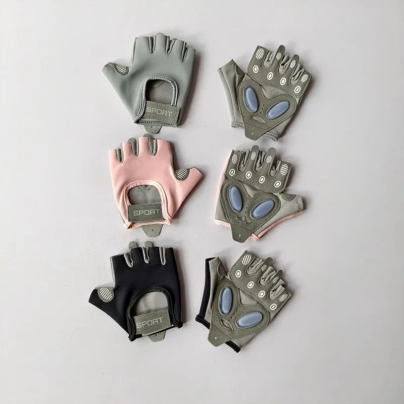 Women's Half Finger Fitness Protective Gloves Anti-Slip Wear-Resistant Sports Gloves for Cocoon Protection