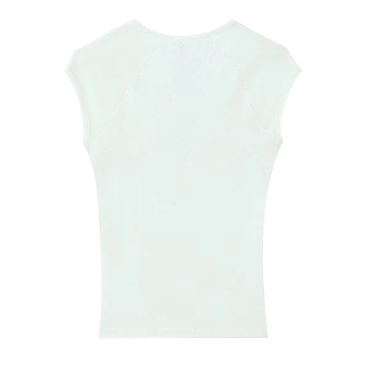 Women's Casual Slim Fit Sleeveless V-Neck T-Shirt ZXZ0