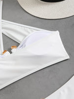 Halter Cut Out High Waist Bikini Female Swimsuit Women Bandeau Swimwear Two-pieces Bikini set Bather Bathing Suit Swim Beachwear