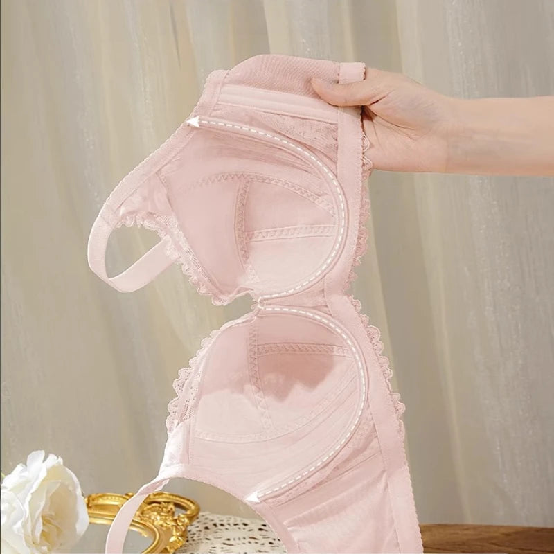 Large Size Bra for Women Full Cup Minimizer Bra Side Control Anti-Sag Lace Shapewear Underwear Sexy Support Plus Size Bra