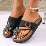Summer Clip Toe Non Slip Casual Slippers Fashionable New Round Headed Elegant Flat Slippers for Women