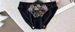 Elegant French Halter Neck Bra Set, Lace Wireless Bralette for Small Bust, Push Up Sensual Underwear Bralette & Panty MOYISU Bra