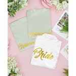 10 Pcs Women Bride Kimono Robe Embroidered Getting Ready Satin Bridesmaid Robes for Wedding Party Bridal Shower