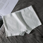Women Underpants Seamless Mid Waist Cotton Solid Color Stretchy Boxers Anti-exposure Moisture-wicking Briefs Women Daily Wear