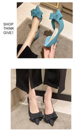 2026 New Thin Heels Pumps Women Blue Elegant Slip-On Party Shoes Woman Summer Pointed Toe Solid Color High Heels Shoes