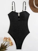 S - XL Glitter Sparkling One Piece Swimsuit Women Swimwear Female High Leg Cut Monokini Bather Bathing Suit Swim Beachwear