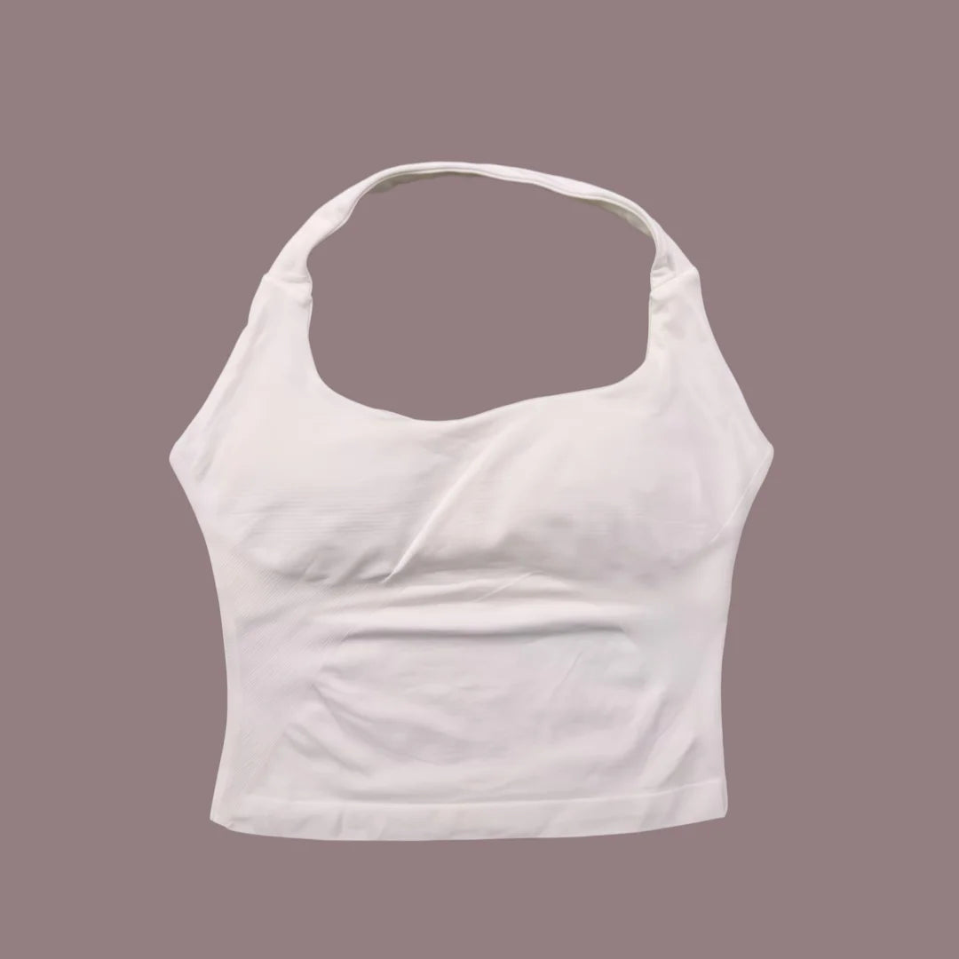 DFTLF Sports Halter Top Gym Vest Woman Backless Tank Tops Push Up Sport Bra Running Vest Workout Top Activewear Yoga Clothing