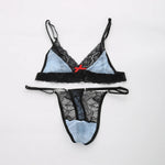 European and American men's sexy lace bra and panties temptation suit transvestite suit