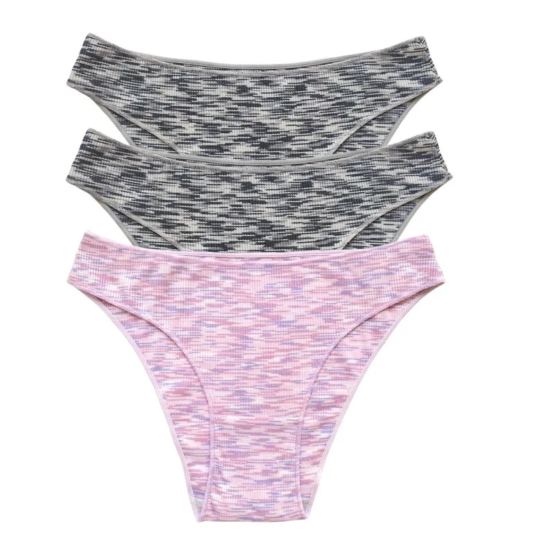 3Pcs/Set Women Panties Low Rise Briefs Seamless Underwear Female Underpants Comfort Strench Panties Sexy Lingerie S-XL