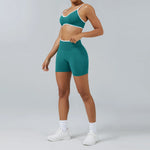 2PCS Yoga Suit Seamless Sports Set Gym Outfits Women Tracksuit Running Workout Clothes Sports Bra Athletic Wear Yoga Clothing
