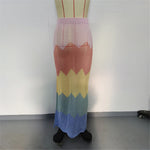 New Colorful Hollow Out Knitted Tunic Beach Cover Up Cover-ups Beach Dress Beach Wear Beachwear Long Skirt Female Women K6588
