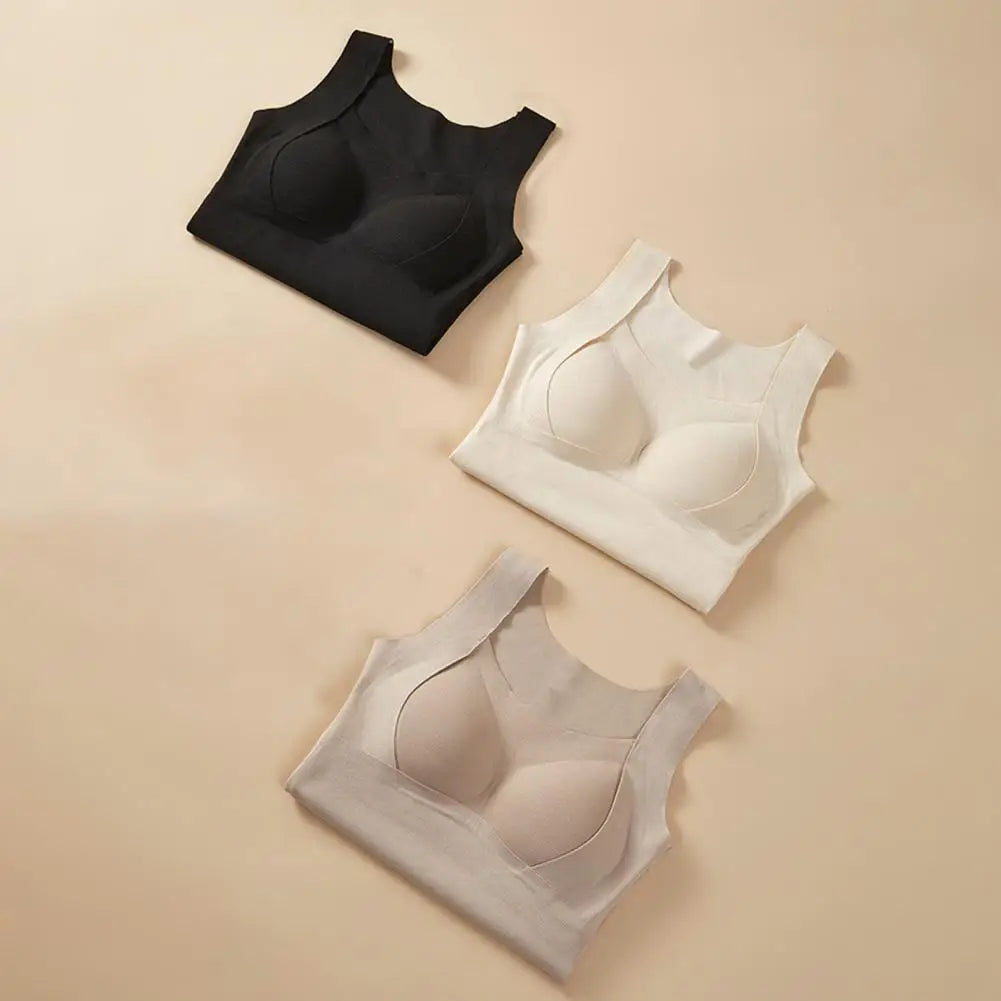 Women Sleeveless Thermal Tank Top with Built-in Bra Fleece Lined Warm Base Layer Tunic Camisole Undershirt for Cold Weather
