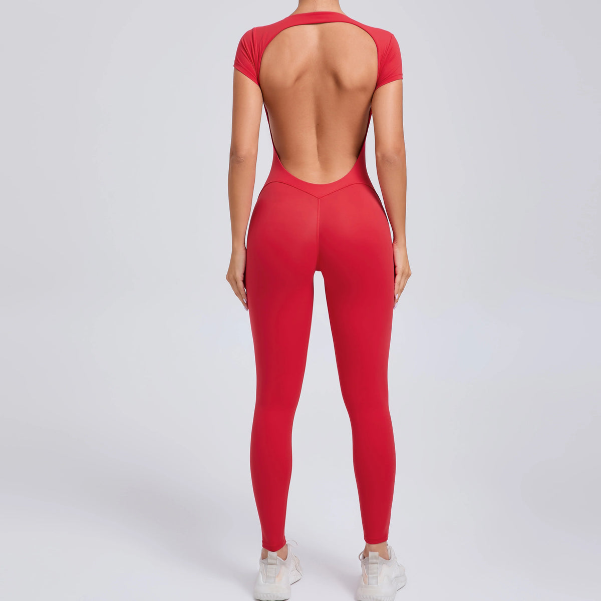 One-piece Yoga Padded Backless Suit Female Rompers Quick Dry Yoga Clothing Workout Bodysuits Scrunch Sports Jumpsuit Women