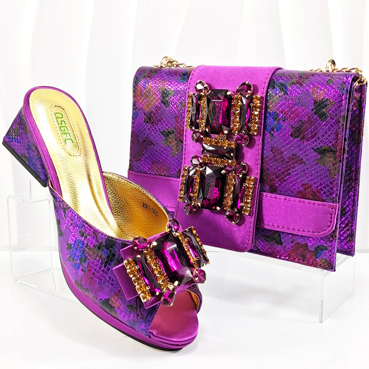Doershow New Arrival Shoes and Bag Set African Sets 2024 green Nigerian Women Shoes and Matching Bags Set for wedding HAA1-8