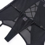 Summer new women's sexy strappy see-through mesh lingerie four-piece set Women's Pajama Lace Underwear Set Intimates 2025